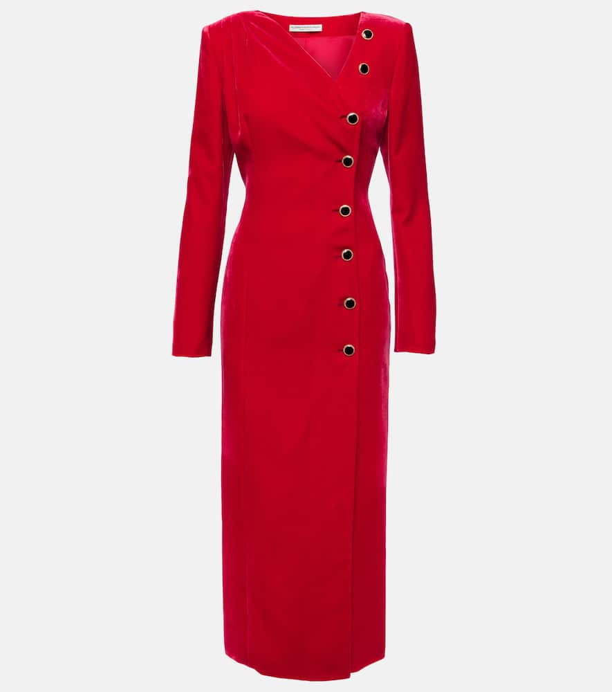 Velvet midi dress