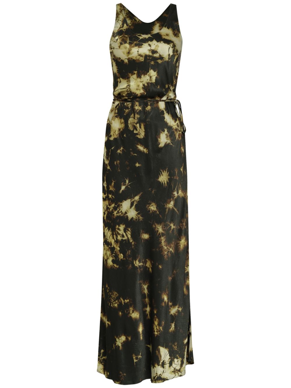 Tie-dye print dress - Black