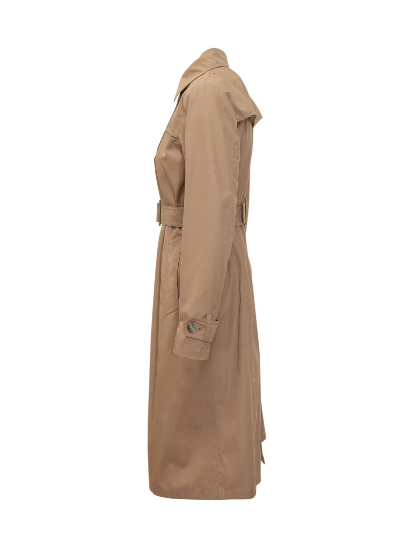 Brown Shirt Collar Trench Coat