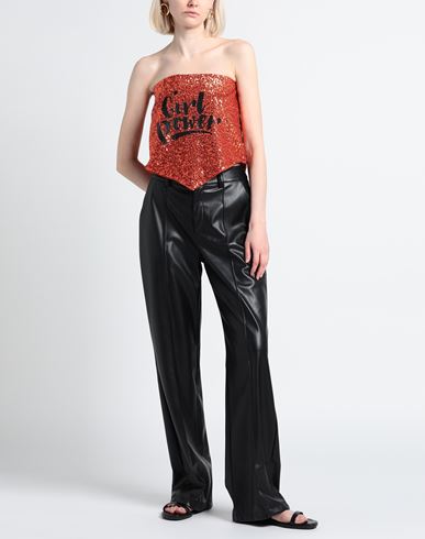 Woman Top Orange Size S Polyester, Elastane