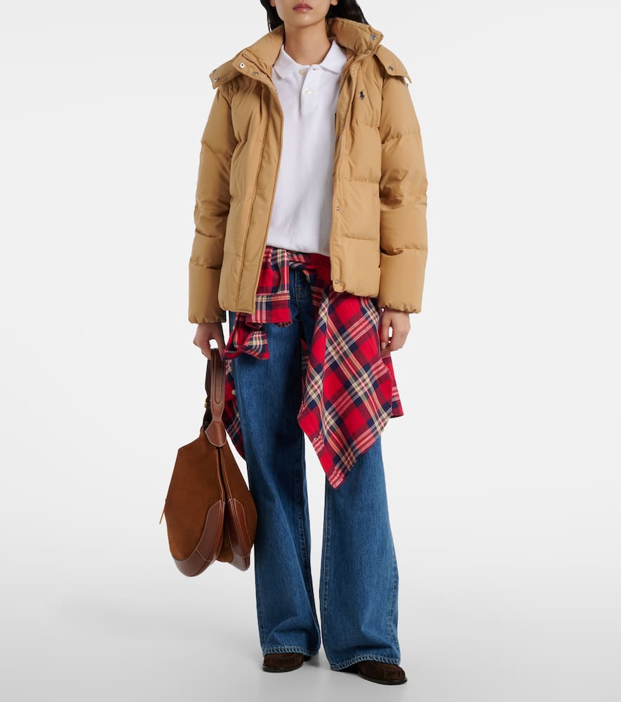 Quilted down jacket