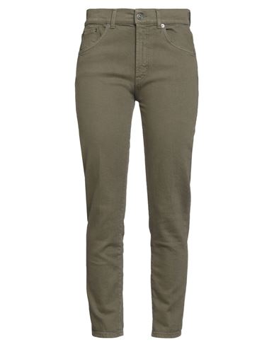 Woman Jeans Military green Size 26 Cotton, Elastane