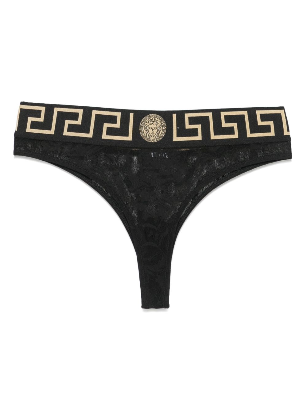 Greca Border thong - Black