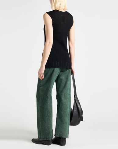 Woman Sweater Black Size M Cotton, Silk