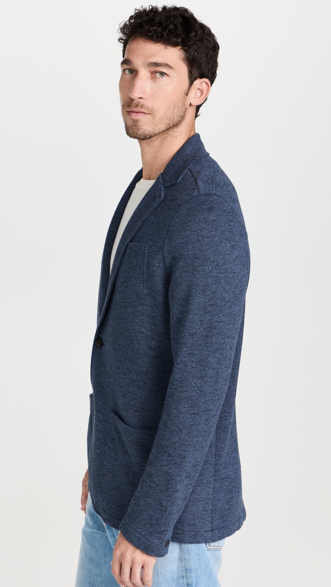 Inlet Knit Blazer Deep Navy Melange