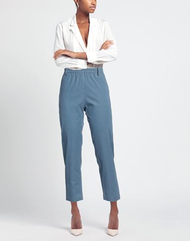 Woman Pants Azure Size 4 Cotton
