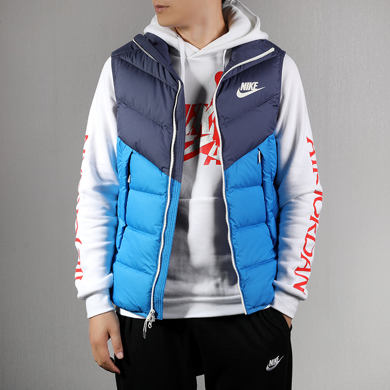 Athleisure Casual Sports Down Vest Blue