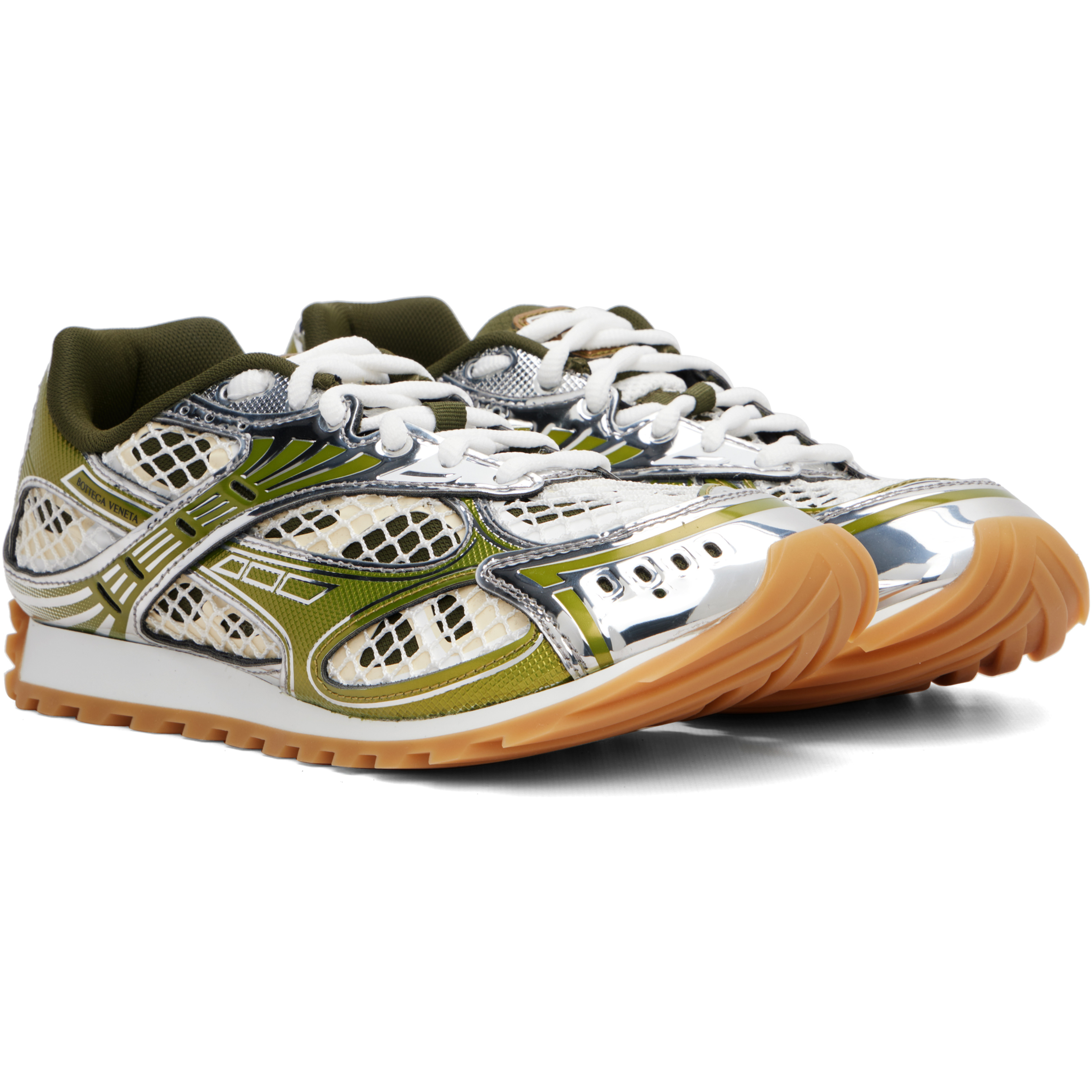 Green & Silver Orbit Sneakers