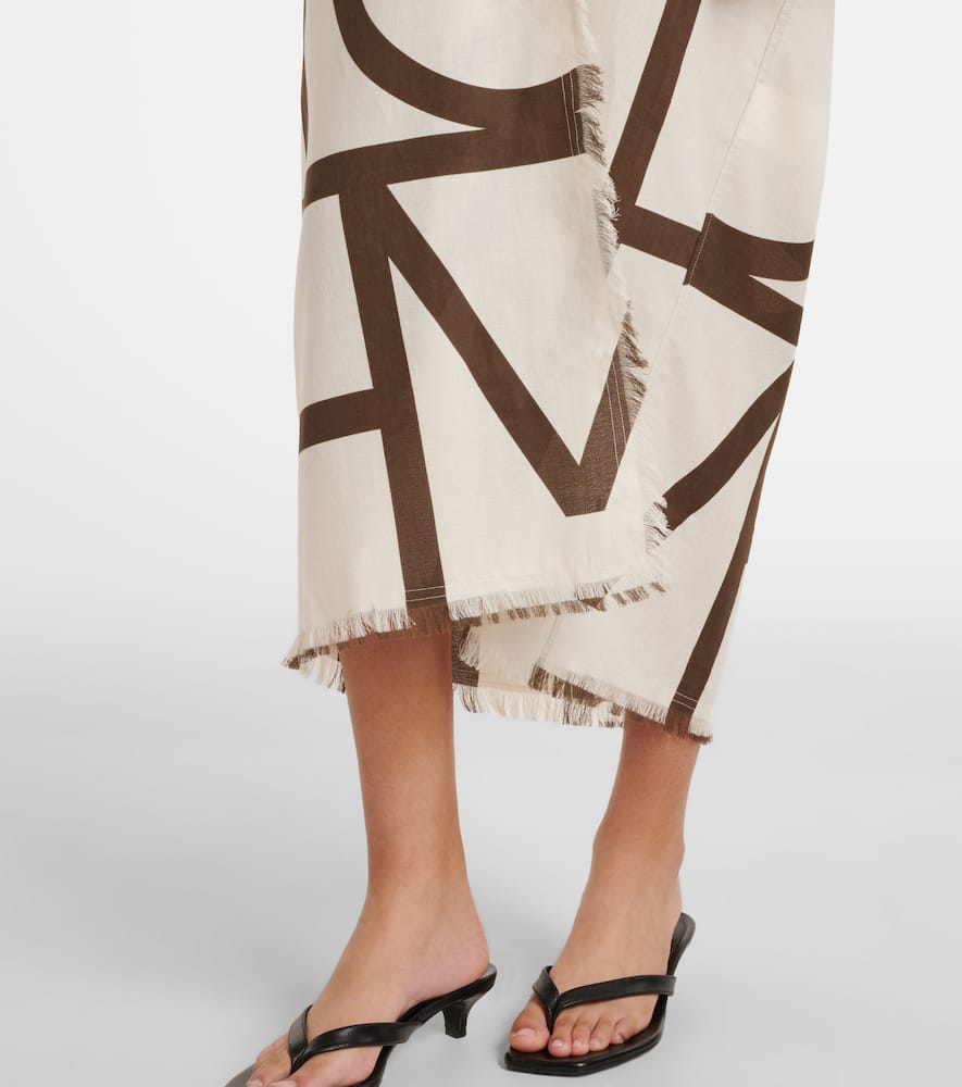 Monogram cotton beach cover-up