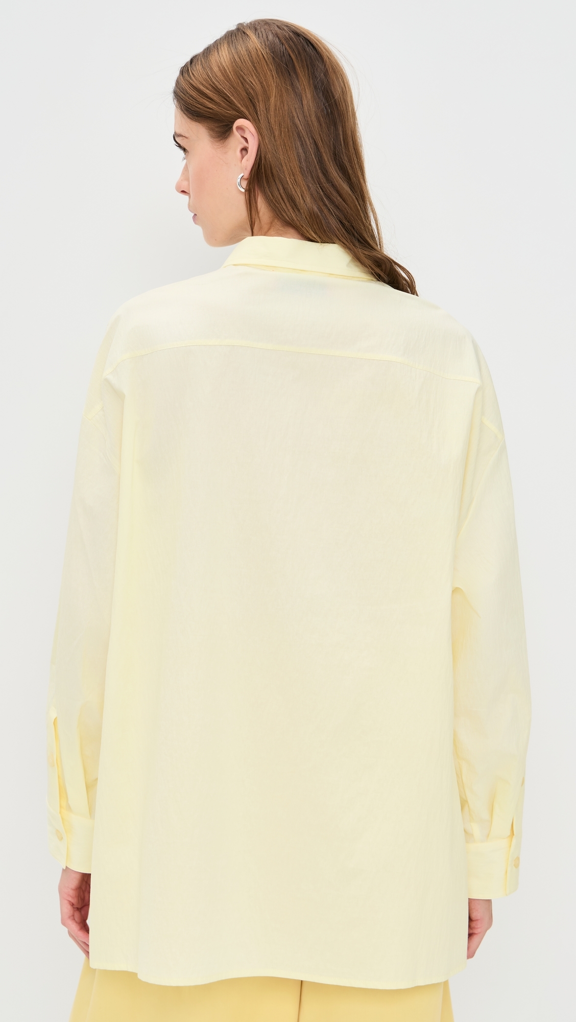 Daria Crinkled Effect Shirt Light Yellow