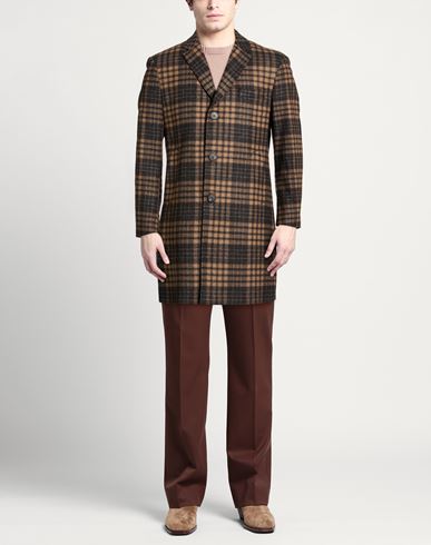 Man Coat Camel Size 38 Wool, Polyamide