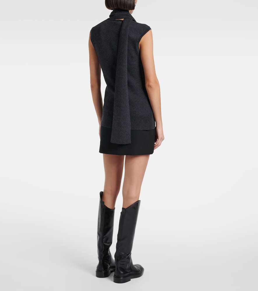 Sash wool-blend sweater