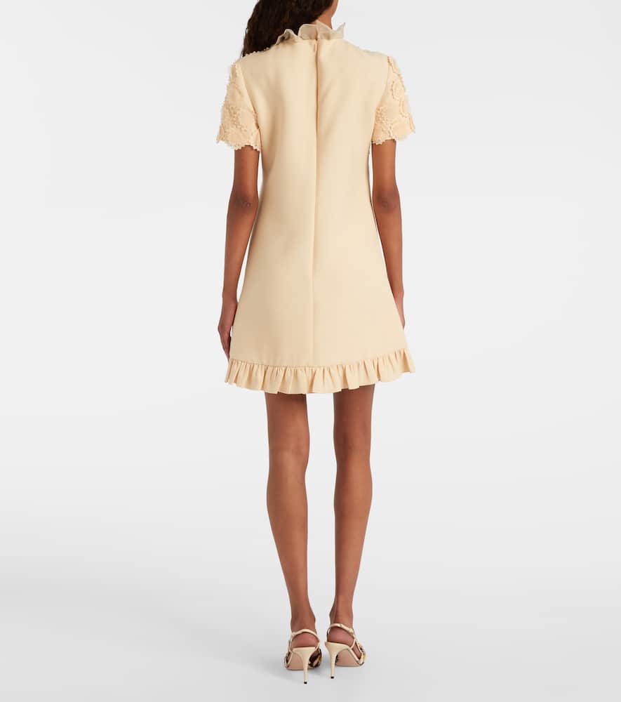 Crepe Couture embroidered minidress