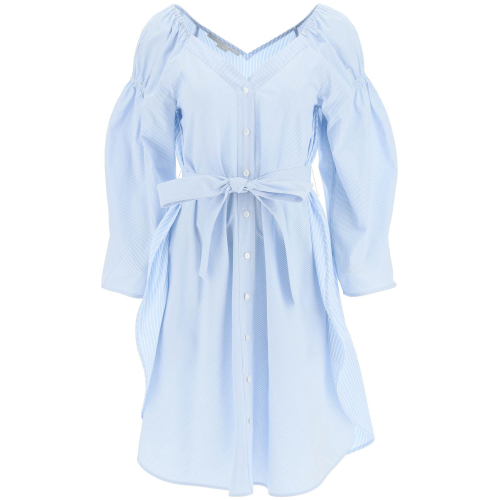 Striped mid-length dress - Blue