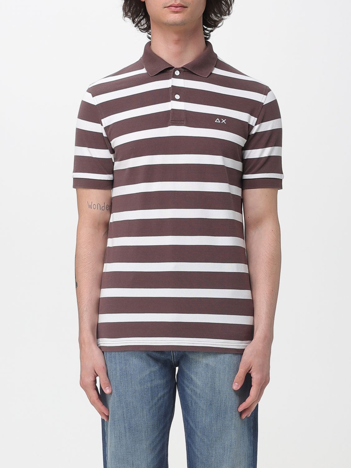 Polo Shirt Men color Brown