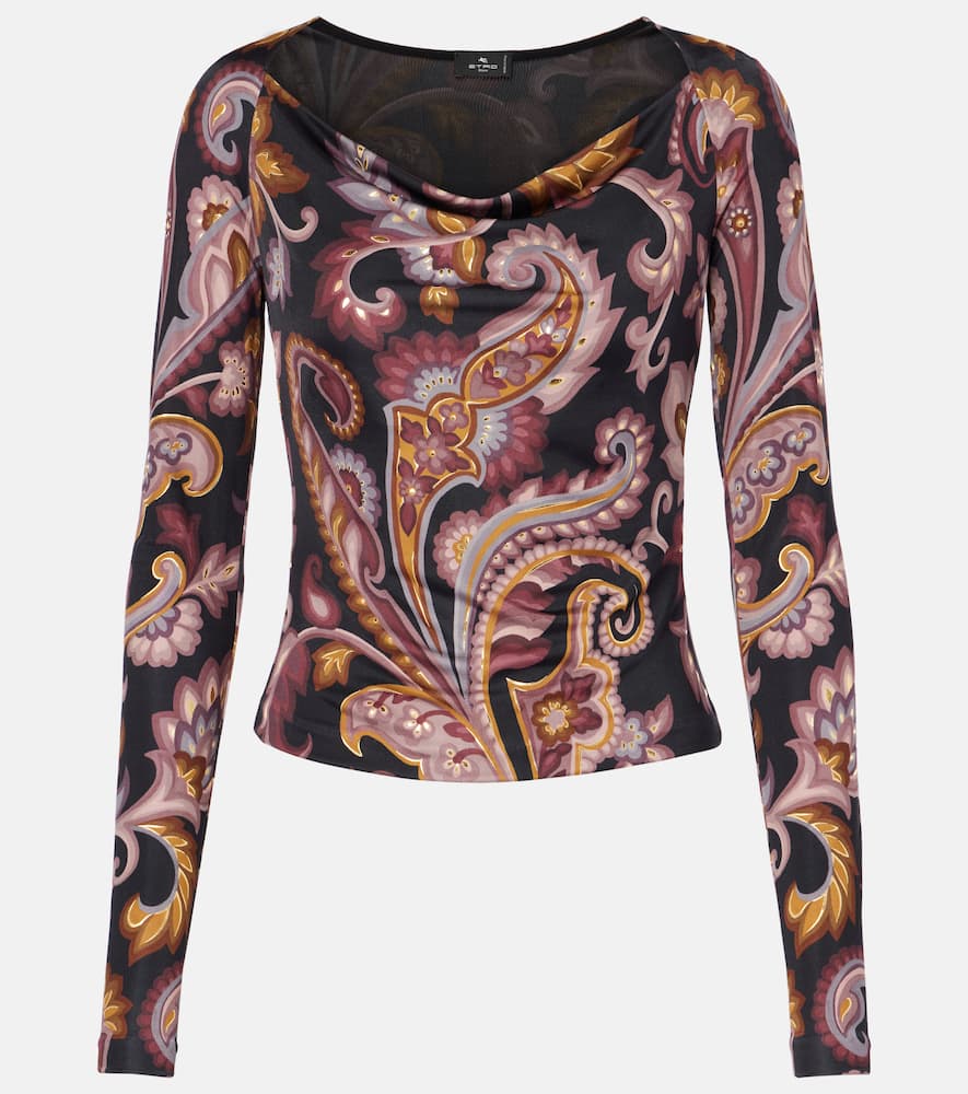 Paisley jersey top