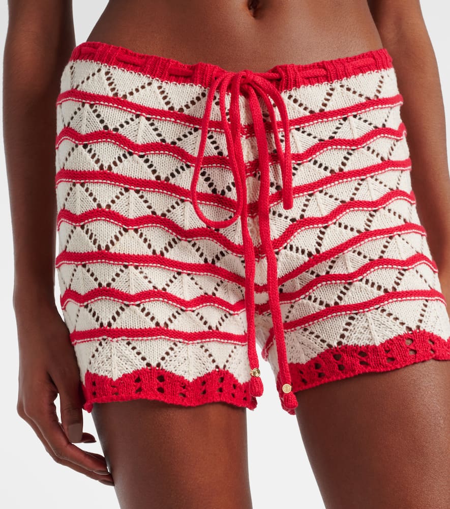 Bananhot Kim crochet cotton-blend shorts