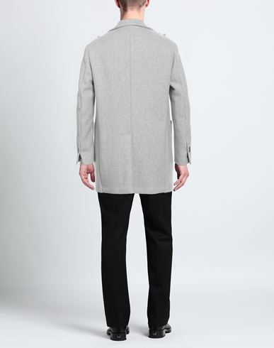 Man Coat Light grey Size 40 Wool, Polyester