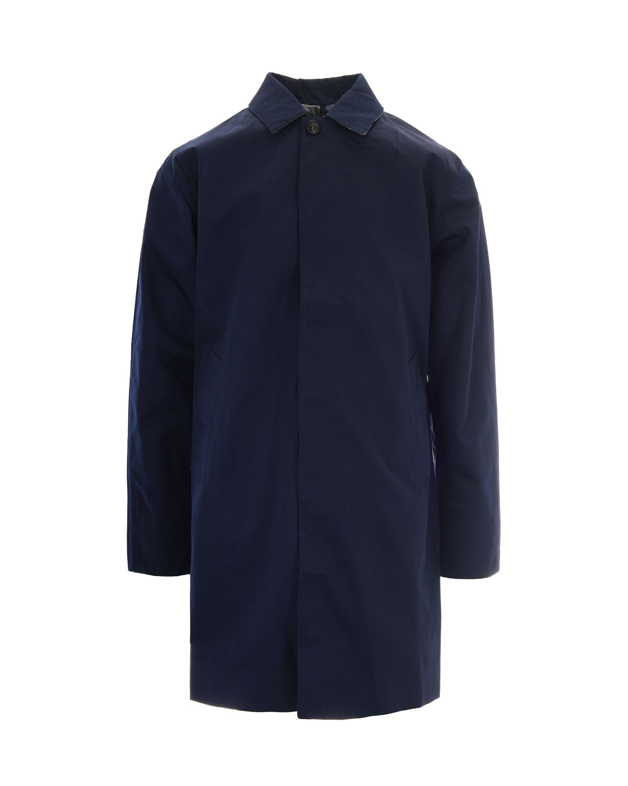 Water-Resistant Polyester Raincoat — Navy