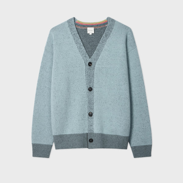 Light Blue Lambswool Cardigan