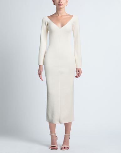 Woman Midi dress Cream Size S Viscose, Polyester