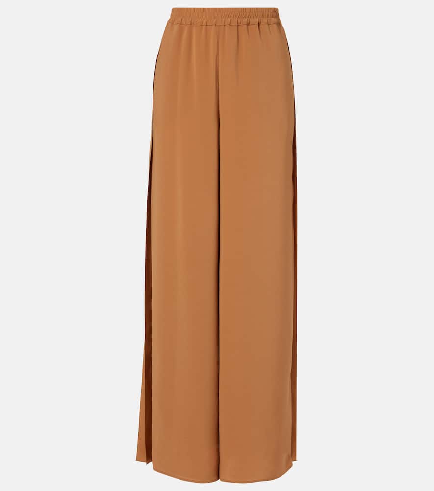 Crêpe wide-leg pants