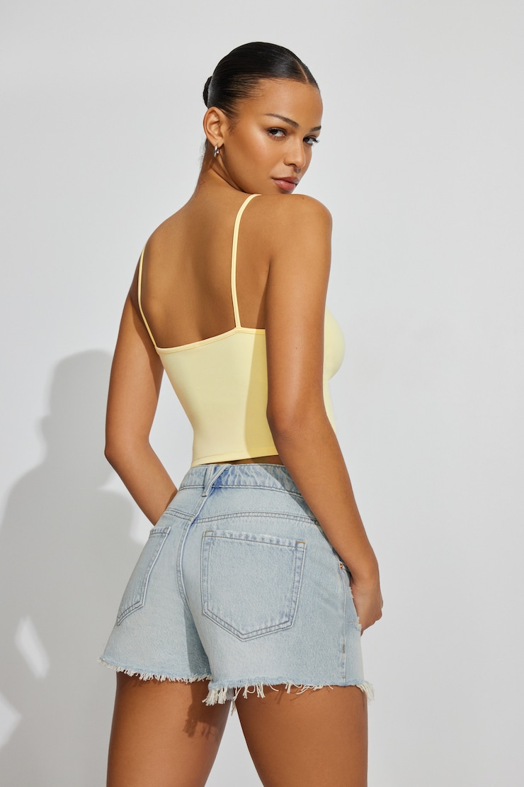 Denim Festival Shorts - Blue - Women Clothing