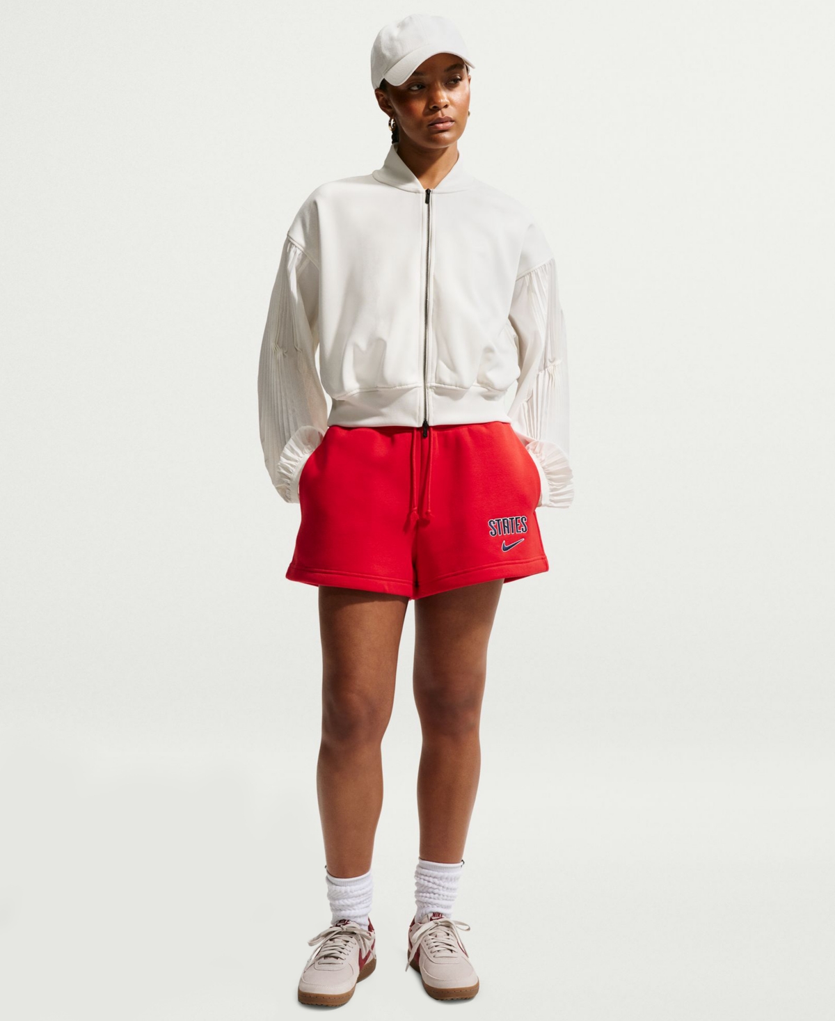Women's Usmnt Phoenix High-Waisted Shorts - University Red