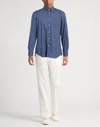 Man Shirt Midnight blue Size 16 ½ Cotton, Elastane