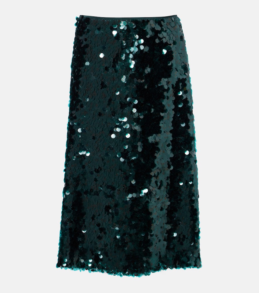 Lucite sequined midi skirt