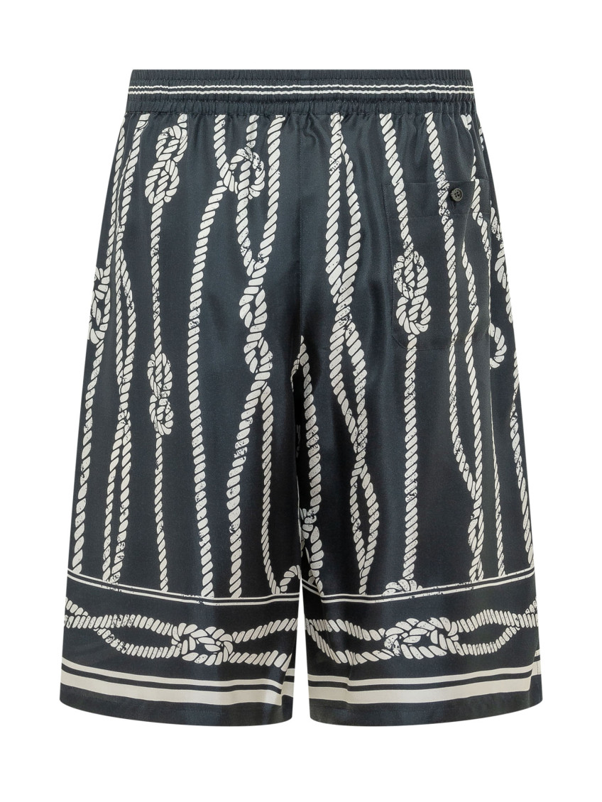Charcoal Grey Printed Shorts