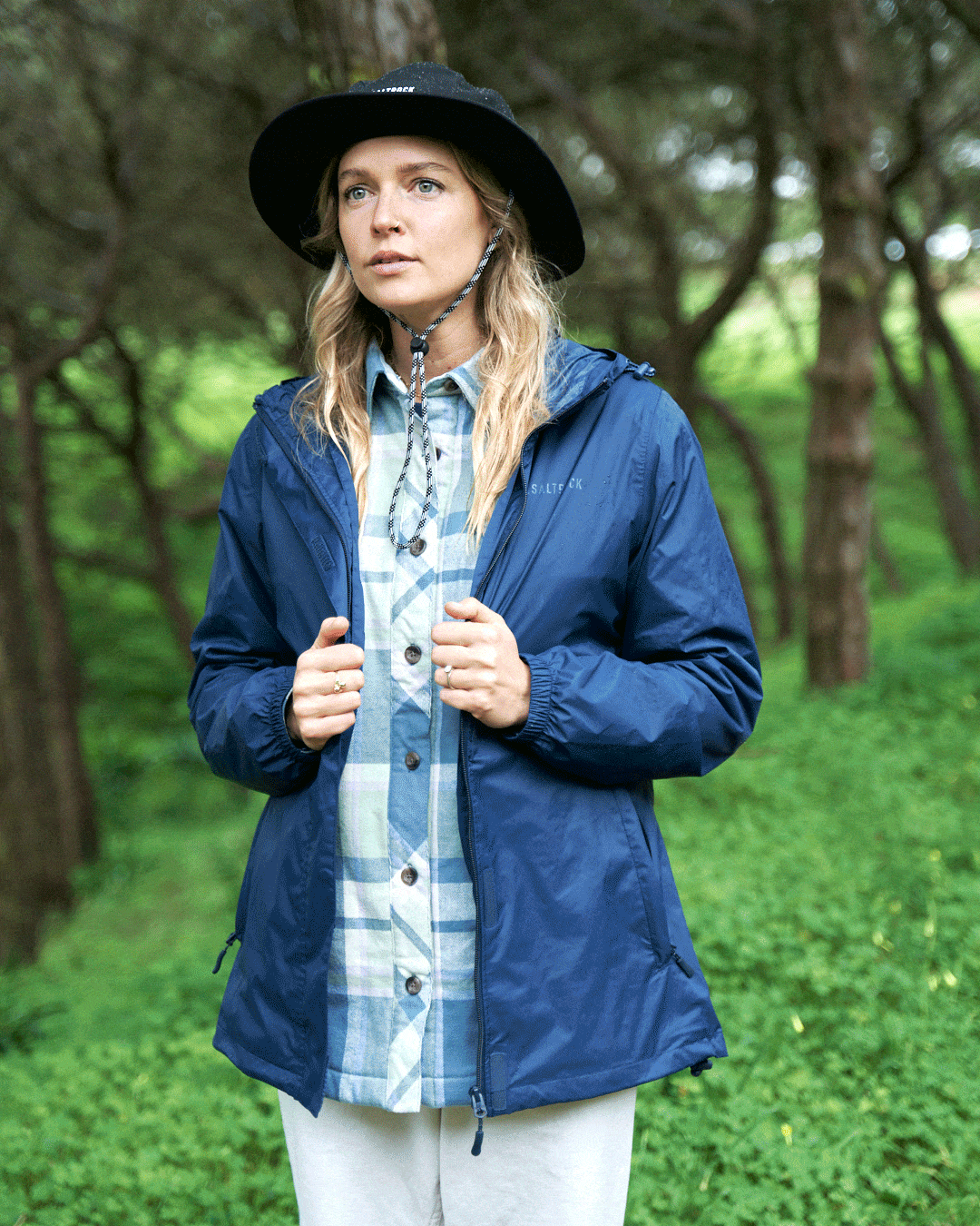 Saltrock Womens Packable Waterproof Jacket - Blue