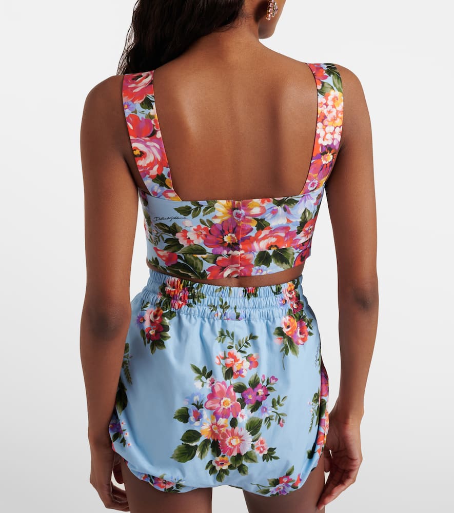 Floral cotton crop top