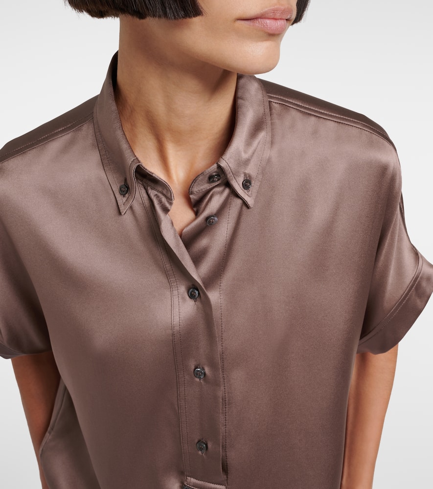Silk-blend shirt