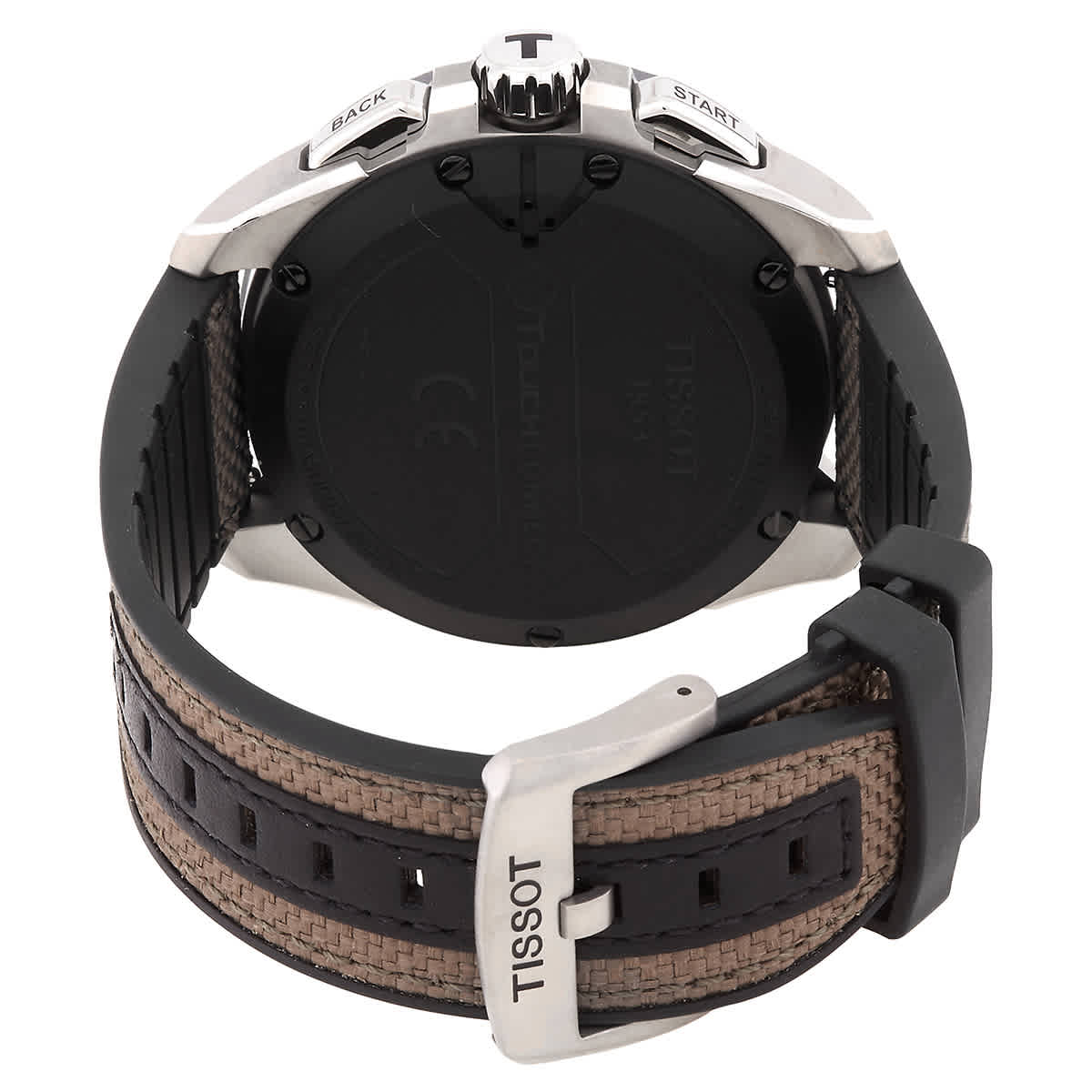 T-Touch Connect Solar Perpetual Alarm Chronograph GMT Quartz Analog-Digital Black Dial Mens Watch T121.420.47.051.07