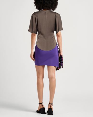 Woman Top Khaki Size 8 Viscose, Acetate