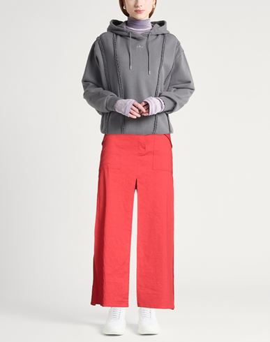 Woman Maxi skirt Red Size 4 Linen, Viscose, Elastane