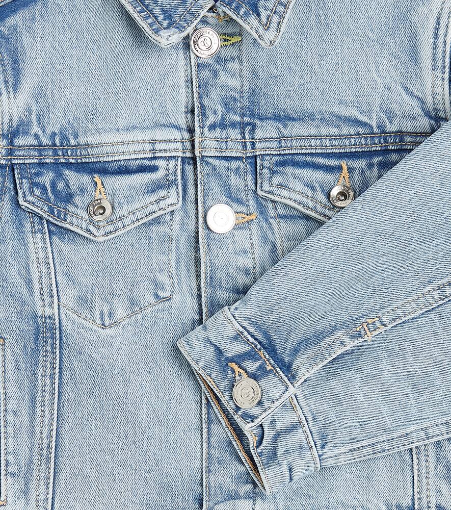 Scotch & Soda Kids Puff-sleeve denim jacket