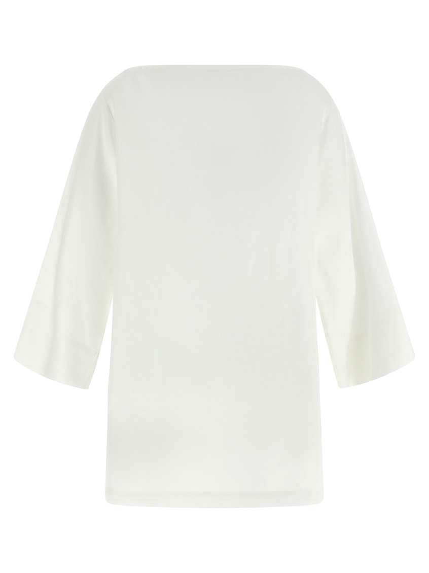 White Linen Junia Blouse Exterior: Maglie - Women