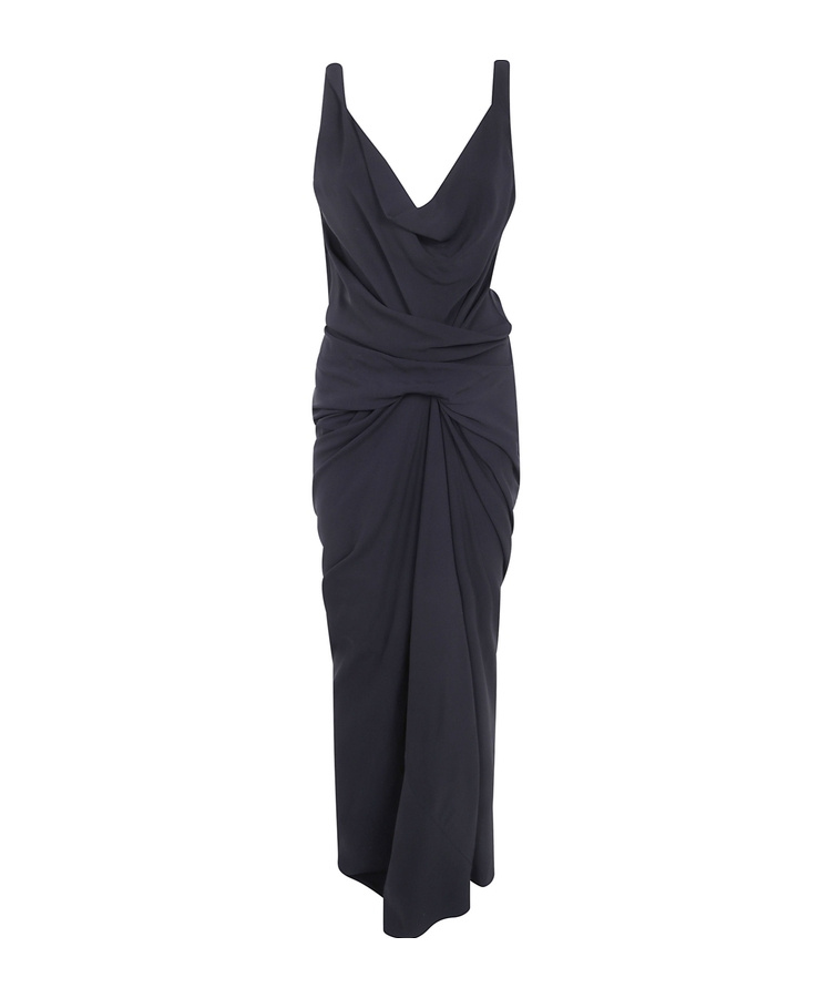 Draped asymmetrical dress