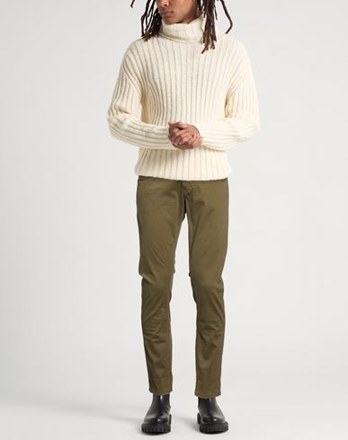 Man Pants Military green Size 31 Cotton, Elastane