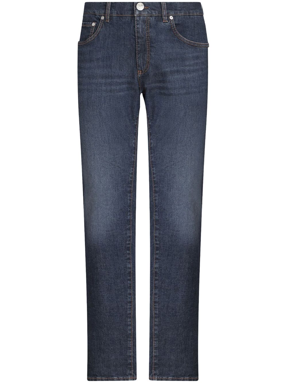 Low-rise straight-leg jeans - Blue
