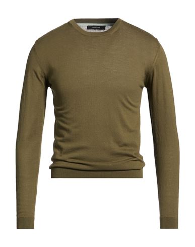 Man Sweater Military green Size XXL Cotton