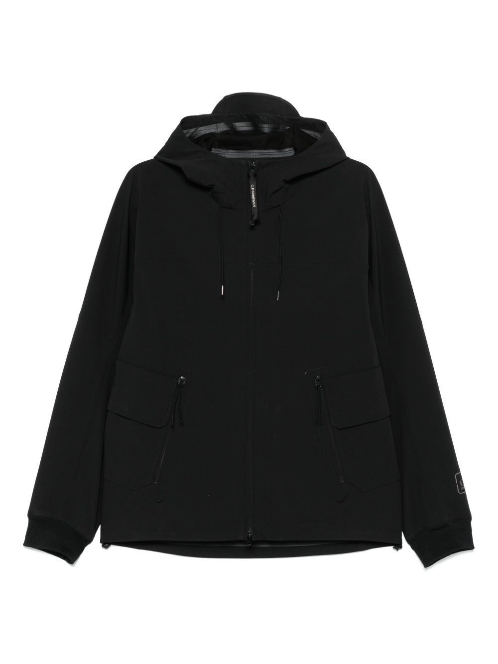 Hooded zip-fastening jacket - Black
