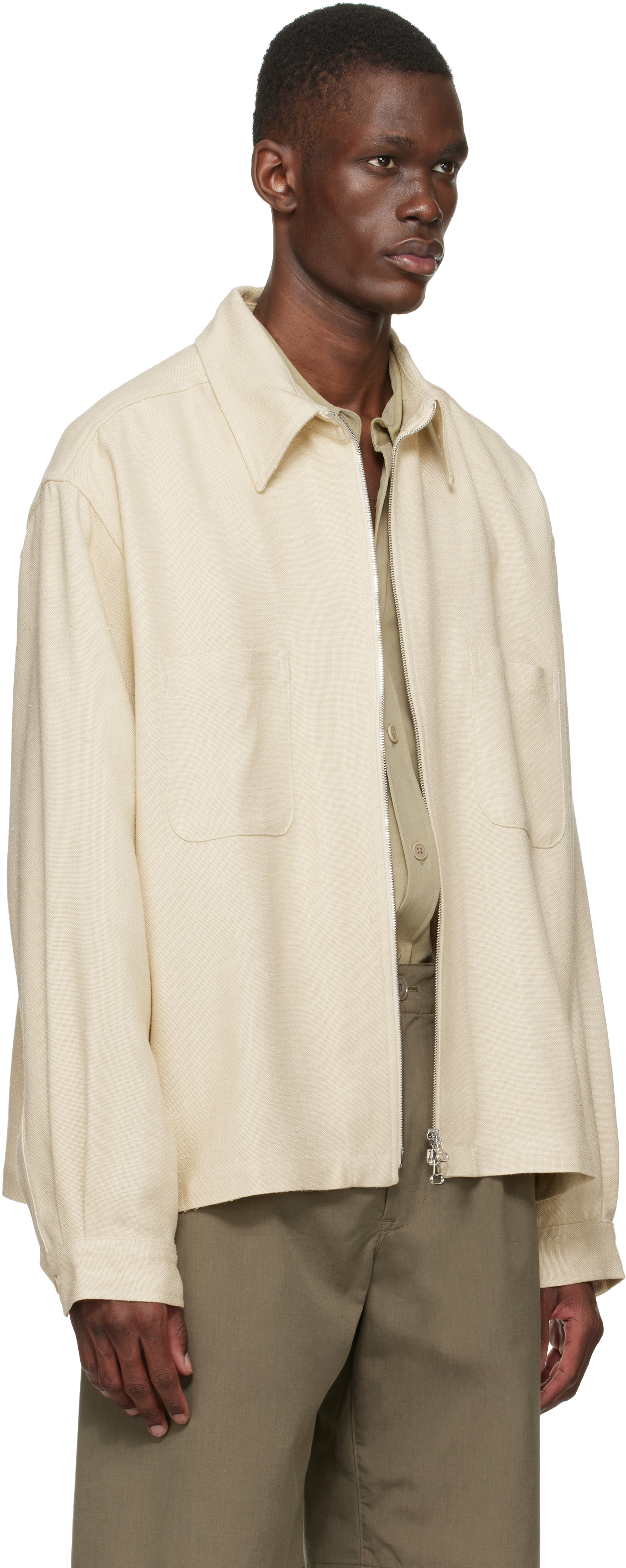 Beige Zip Jacket