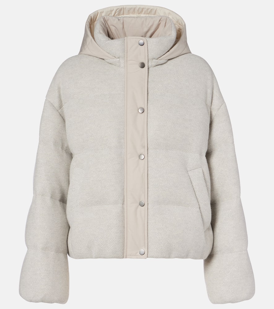 Cashmere-blend down jacket