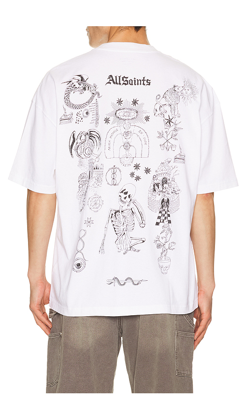 ALLSAINTS Terra Crew Tee in White. L. Also in M, S, XL/1X