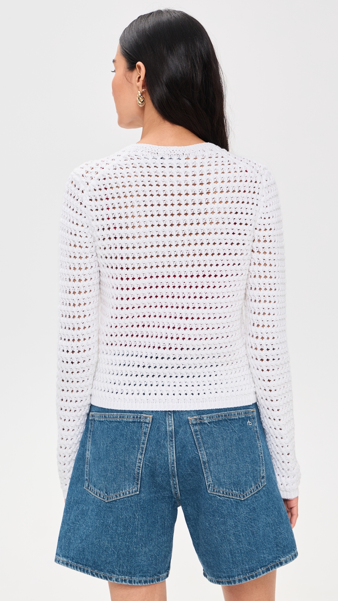 Big Pony Crochet Cardigan White