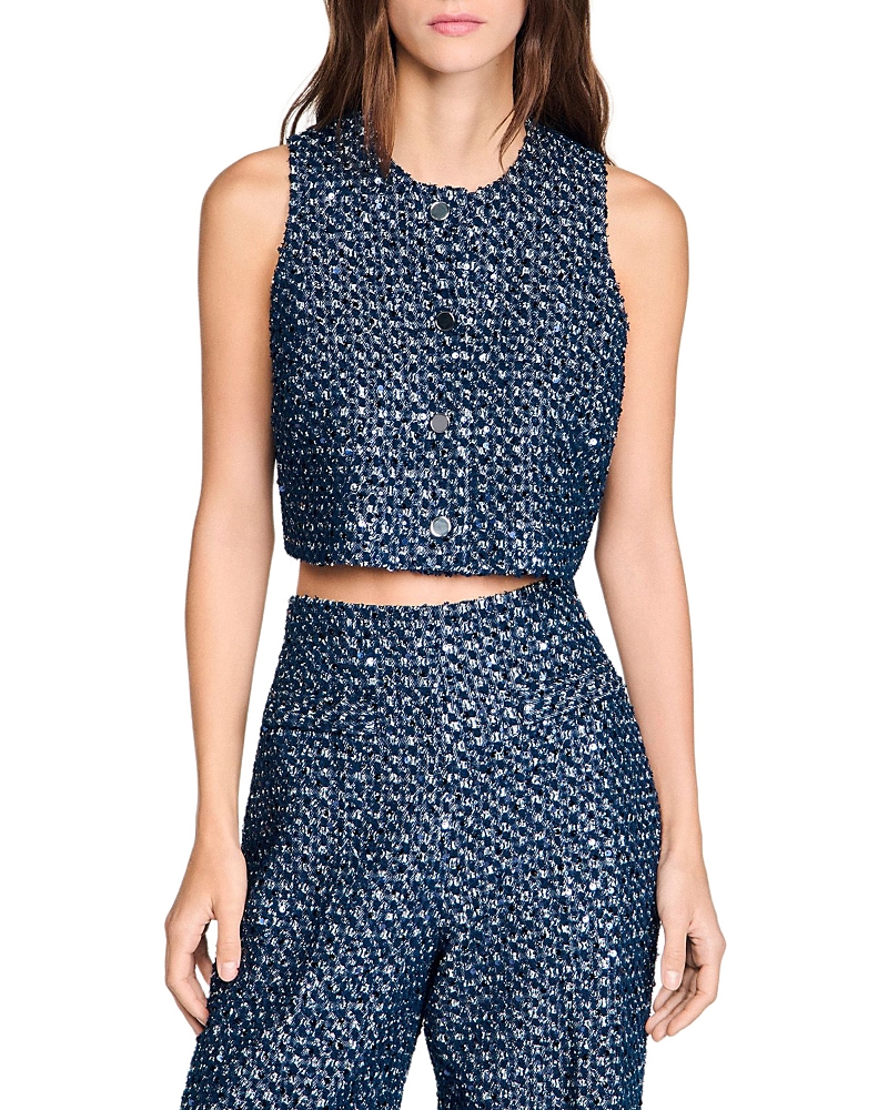 Sequin Crop Top