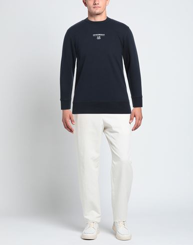 Emporio Armani For C. p. Company Man Sweatshirt Midnight blue Size S Cotton